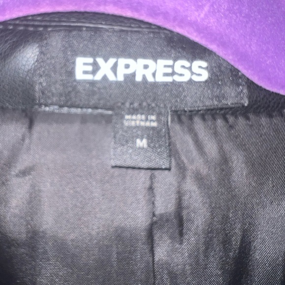 EXPRESS Faux Leather Blazer Medium - Picture 3 of 6